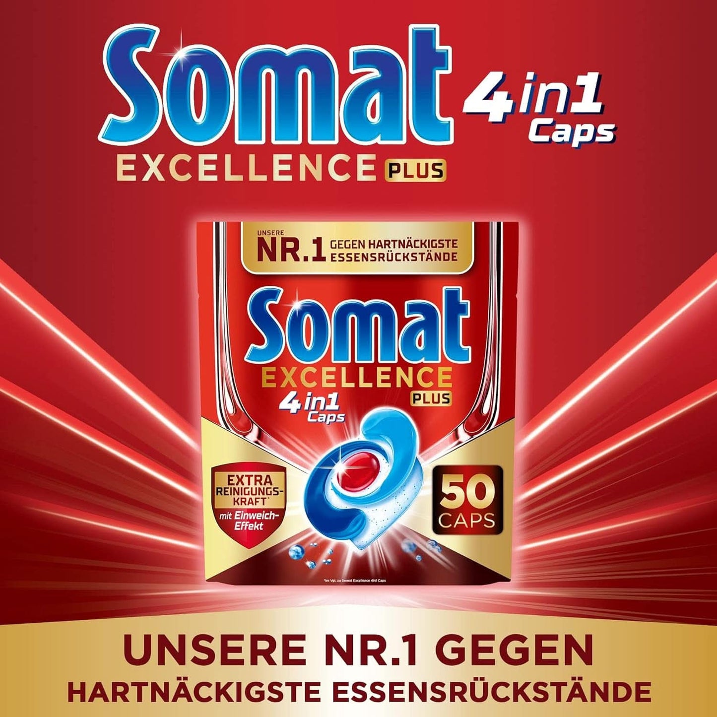 Somat Excellence plus 4In1 Caps (50 Caps), pastiglie per lavastoviglie Naty Shop