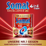 Somat Excellence plus 4In1 Caps (50 Caps), pastiglie per lavastoviglie Naty Shop