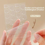 20 compresse adesive per unghie in gelatina - Cuscinetti adesivi biadesivi trasparenti e resistenti, impermeabili, riutilizzabili, stampa sulle unghie Set manicure fai da te Accessori per unghie