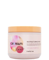 Maschera ristrutturante Keratin Ice Cream. Maschera ristrutturante per capelli 500 ml Naty Shop maschera capelli 500 Ml (1 confezione)