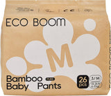 Pannolini per neonati in bambù ECO BOOM - Taglia 6 (20 kg), Pannolini pull-up a base vegetale (17 pezzi) - Organici di alta qualità, senza profumo, delicati sulla pelle, super assorbenti