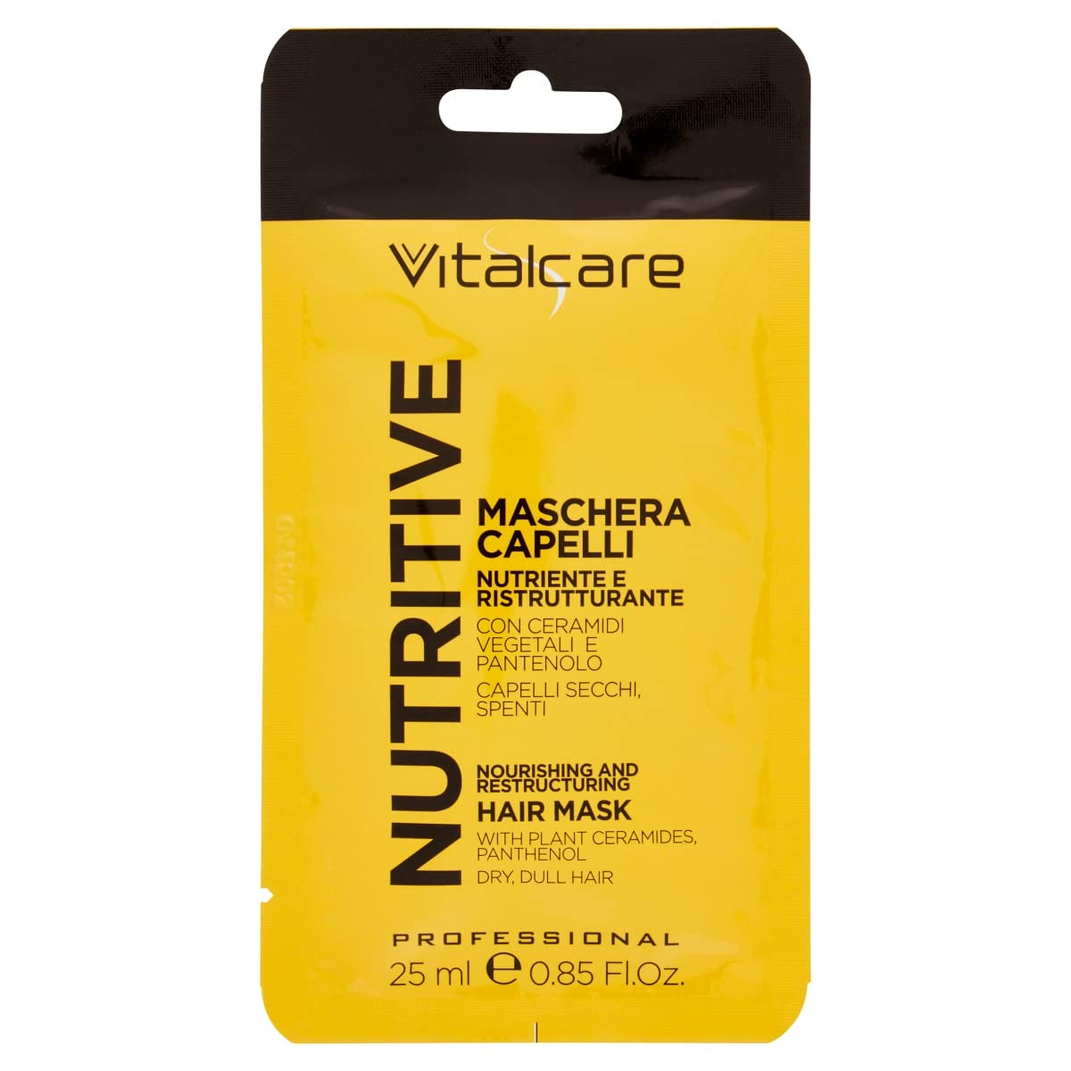 | Nutritive - maschera capelli nutriente e rigenerante, trattamento per capelli secchi e lucenti, con ceramidi vegetali e pantenolo, maschera capelli Naty Shop da 25 ml Titolo predefinito