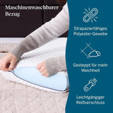 Cuscino LUCID memory foam con gel 40x60 cm - traspirante - effetto rinfrescante - fodera lavabile - cuscino certificato Oeko-Tex, bianco