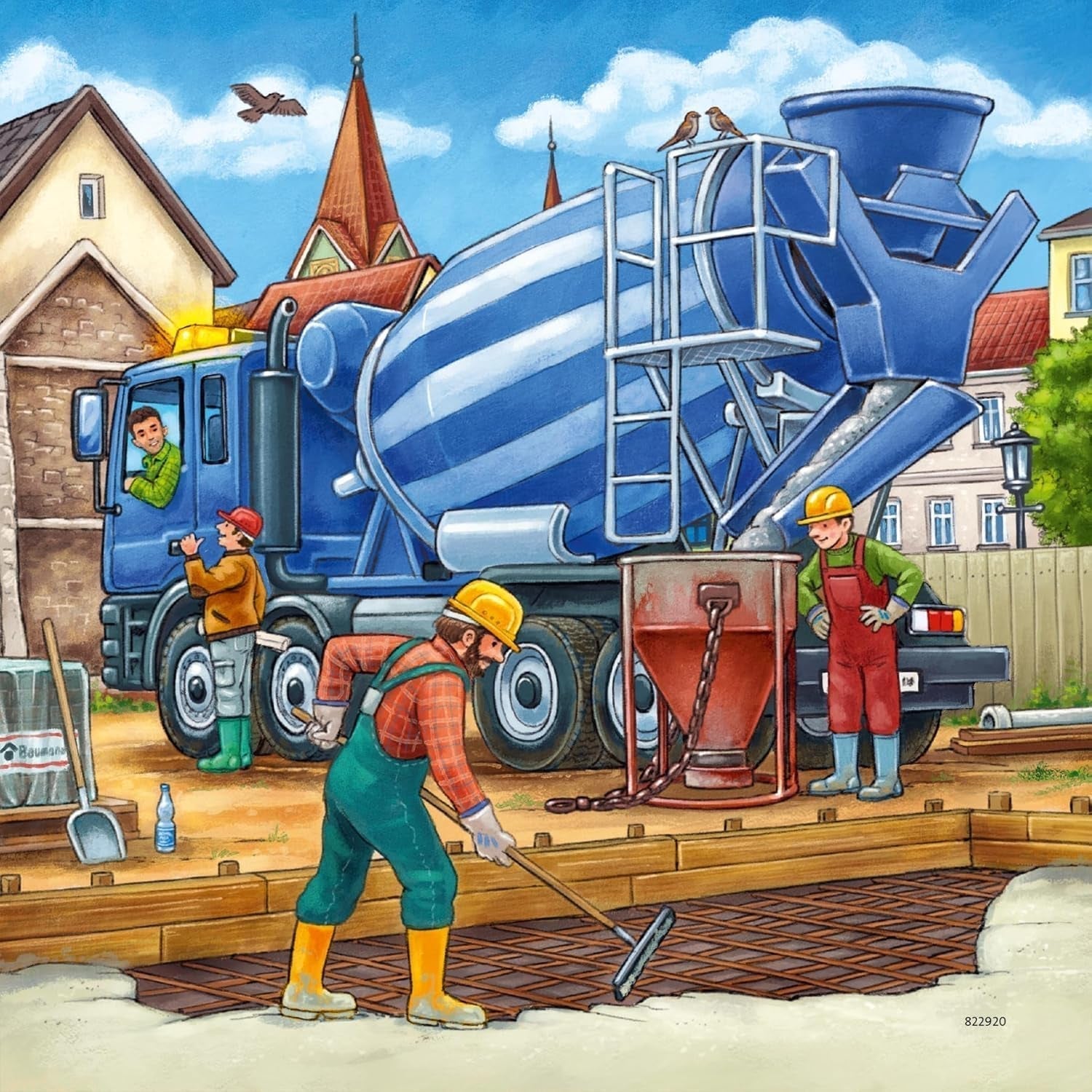 Ravensburger Puzzle per bambini - 09226 Grandi veicoli da cantiere - Puzzle per bambini dai 5 anni, con 3X49 pezzi Puzzle Naty Shop