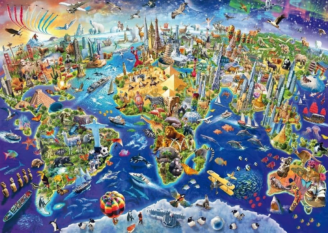 Schmidt Spiele 58288, Scopri il mondo, puzzle 1000 pezzi Puzzle Naty Shop