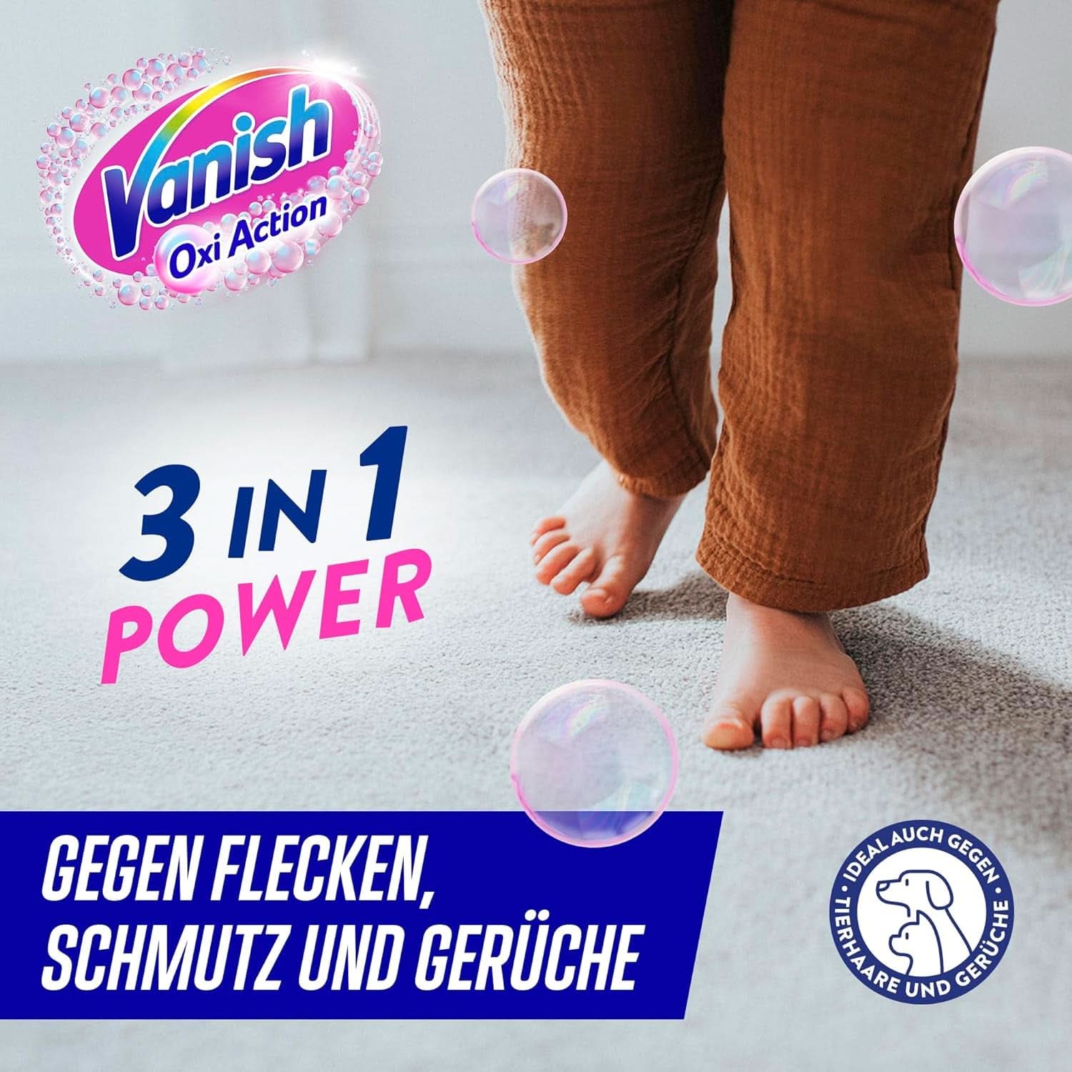 Vanish Oxi Action Multi - Smacchiatore Tessili Spray - 660 ml - Detergente tessile per tappeti e tappezzerie - contro sporco e odore di urina Naty Shop