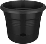 elho Green Basics Vasi per pomodori 33 - Vasi da fiori per coltivazione e raccolta all'aperto - Ø 33,5 x H 26,0 cm - Nero/Nero vivido