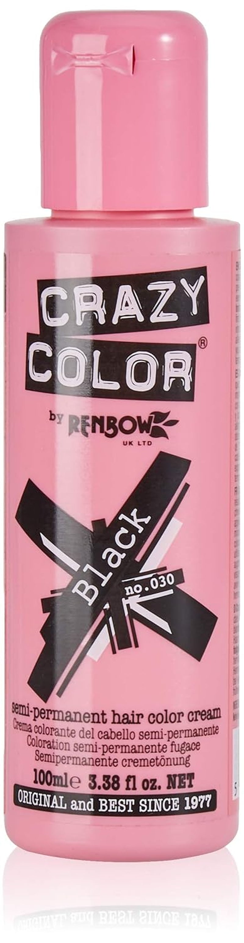 GO TOXIC Crema colorante semipermanente UV per capelli, 100 ml (1 confezione) Naty Shop 30 Tintura per capelli Nero 100 Ml (1 confezione)