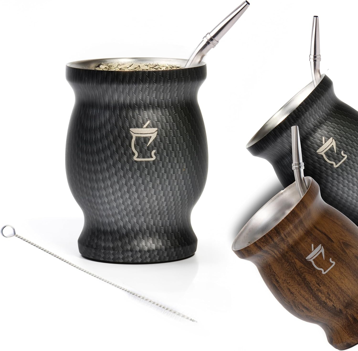 Set da tè Mate - Tazza Mate - Set Mate e Bombilla - Tazze da tè - Tazza Mate dal design a doppia parete - Set tazza Yerba Mate