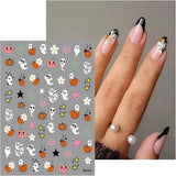 JMEOWIO Adesivo per unghie Halloween 9 Blatt Nail Art Sticker Adesivo per unghie Decorazione per decorazioni Decorazioni per unghie