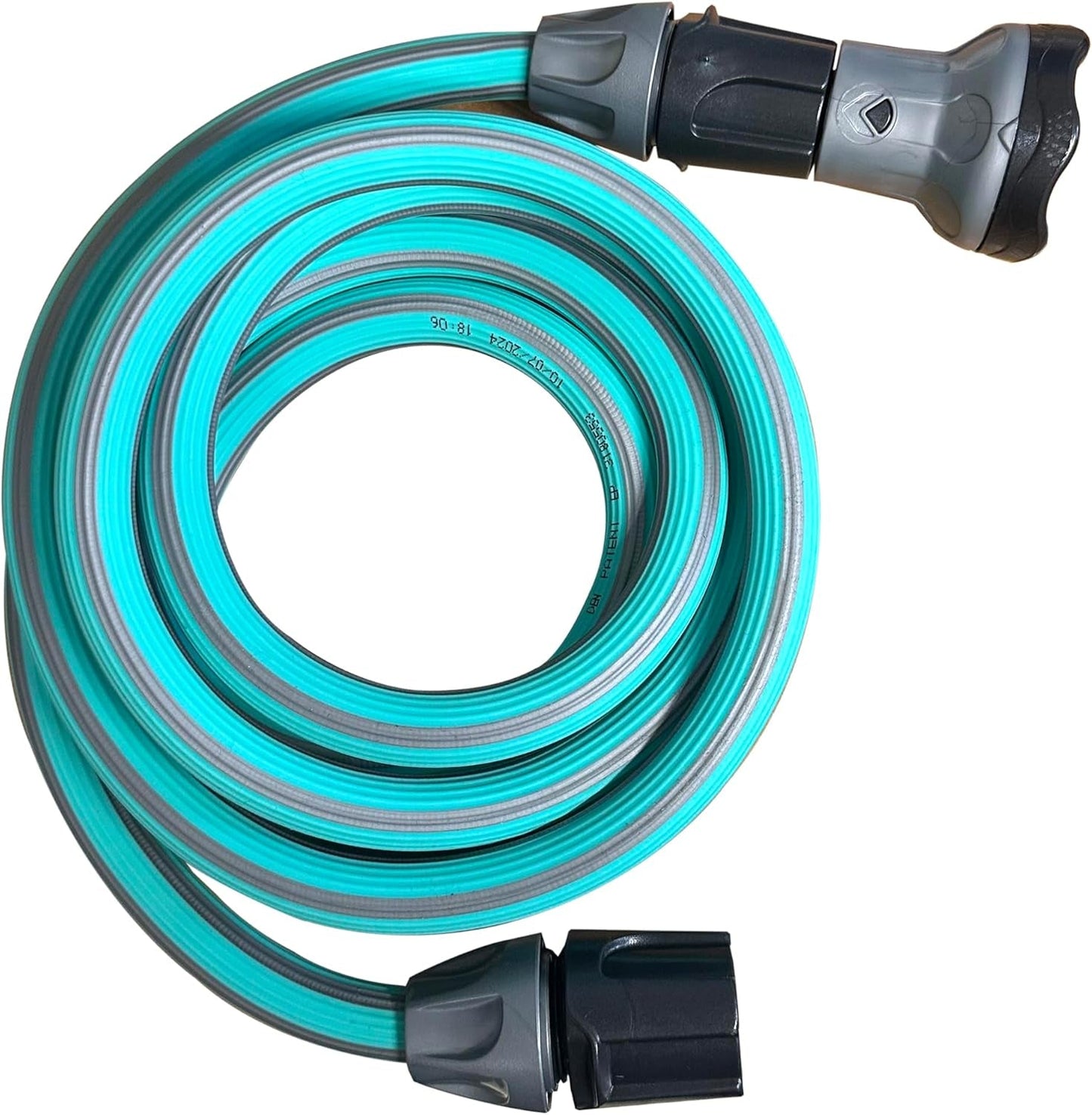Tubo da giardino estensibile fino a 7,5 metri, 1/2" (12,5 mm), con doccetta e 8 funzioni, Idroeasy