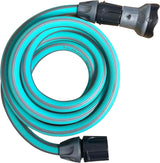 Tubo da giardino estensibile fino a 7,5 metri, 1/2" (12,5 mm), con doccetta e 8 funzioni, Idroeasy