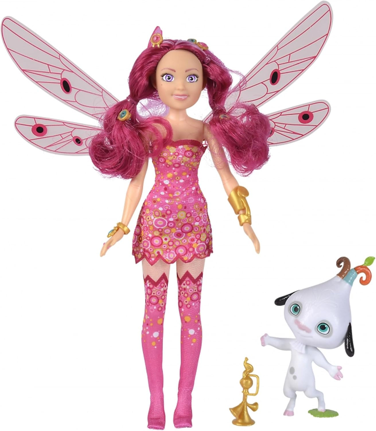 Simba 109483042 Mia and Me bambola da vestire, Phuddle con Trumptus, elfo con ali e gambe mobili, 6 fermagli per capelli, 2 braccialetti, da 3 anni, multicolore, 23 cm Naty Shop Bangle Dolls