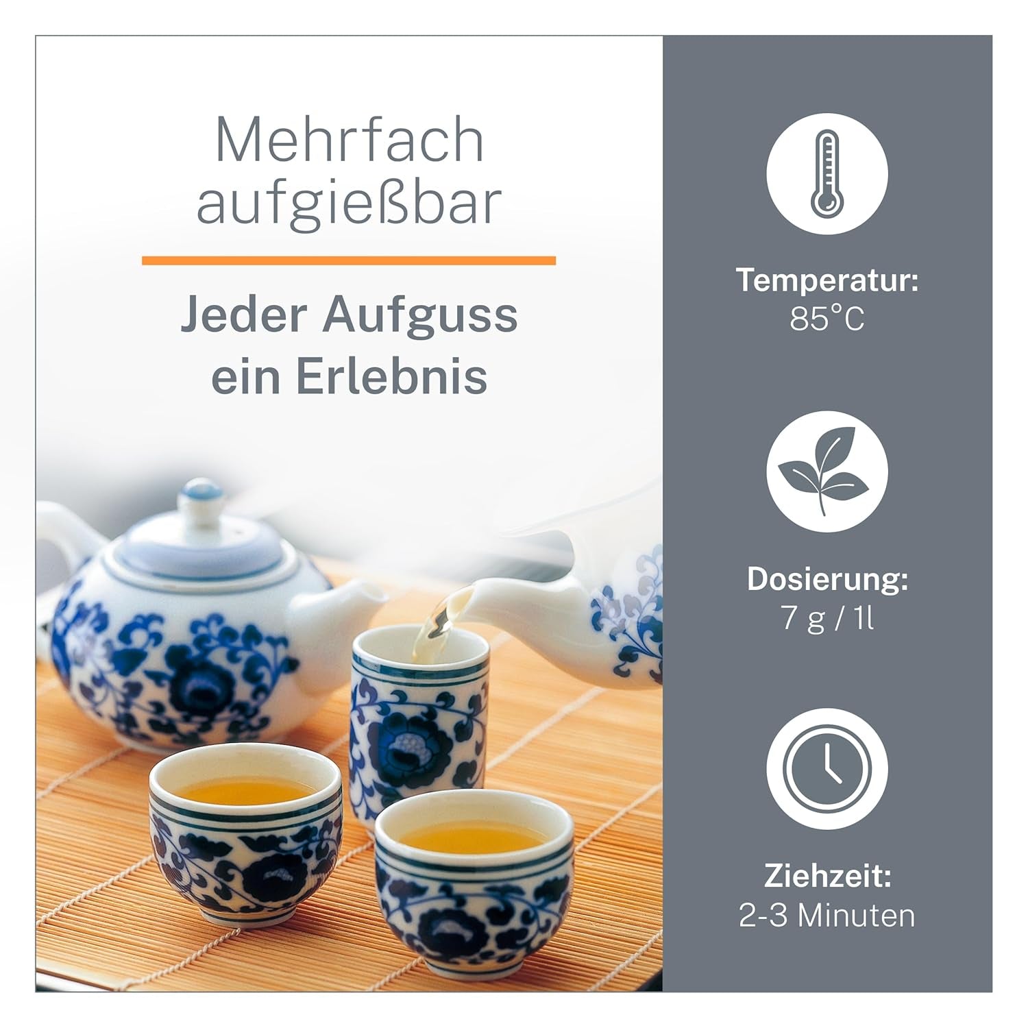 Ti Guan Yin Bio Oolong Tea 100g - Tè Oolong biologico di alta qualità dalla Cina - Wu Long (grado cerimoniale) - Per amanti e intenditori del tè - Mycupoftea