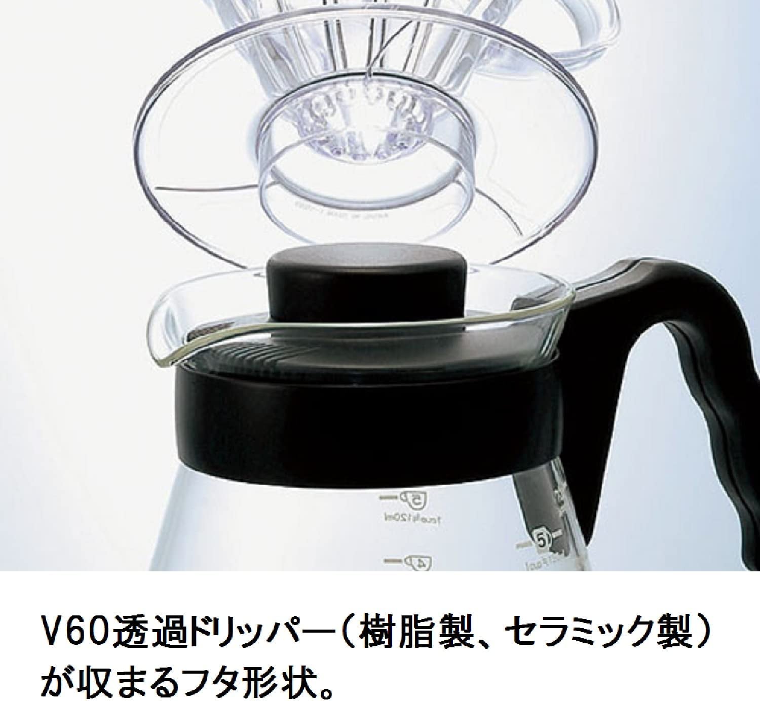 4977642019126 Caraffa per servire caffè V60 700 ml VCS-02B, vetro, incolore, 17,3 x 14,1 x 13 cm