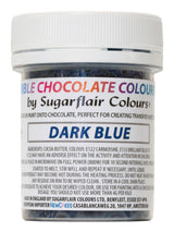 Colorante alimentare Sugarflair Chocolate Colorante alimentare per cioccolato, blu scuro - Burro di cacao colorato, Colorante per cioccolato per colorare il cioccolato, Pralina - 35g