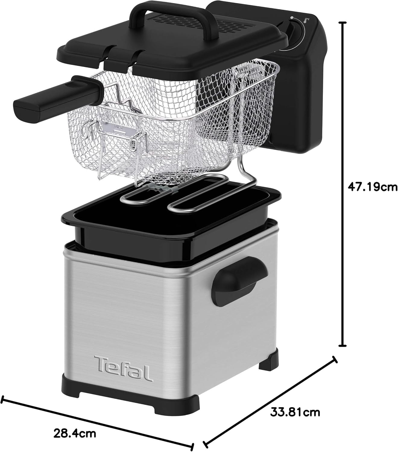 Tefal Family Pro Access 4.0L, 3000 Watt, semiprofessionale, con olio, serbatoio olio estraibile, tecnologia a zona di raffreddamento Elettrodomestici Naty Shop