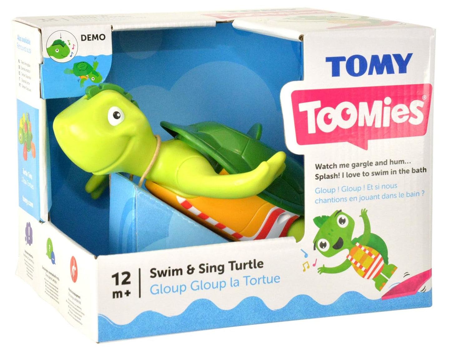 TOMY Gioco acquatico per bambini "Plantschi la tartaruga che canta" multicolore, giocattolo di alta qualità per bambini con musica, combina giocattolo da bagno e giocattolo musicale, a partire da 12 mesi! Giocattolo da bagno per giochi acquatici Jucarii Bebe Naty Shop
