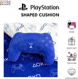 Mondo dei personaggi: cuscino a forma di controller PlayStation con licenza ufficiale, design portatile, cuscino in peluche imbottito | Perfetti per la camera da letto o l'arredamento del gioco, i cuscini standard blu Naty Shop