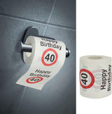 Set 4 carte igieniche "Buon 40° compleanno" │40° compleanno 24 metri 2 tessuti 180Gr/Qm │ Carta igienica motivo carta igienica (4 X carta igienica 40)