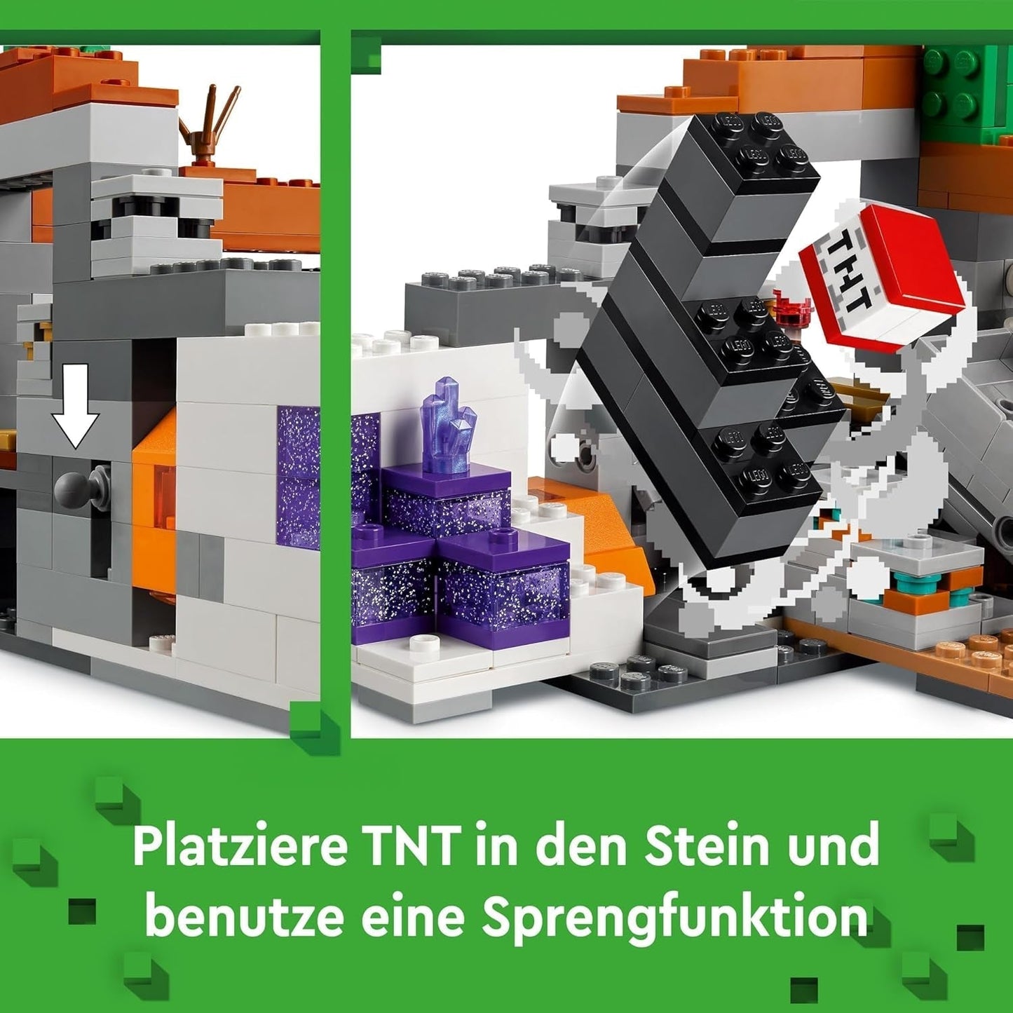 LEGO Minecraft Badlands Mine Videogioco Set di giocattoli minerari per ragazzi e ragazze dagli 8 anni in su Divertimento in mattoncini da costruzione Set avventura Regalo di compleanno 21263 Set da costruzione Besuche den LEGO-Store