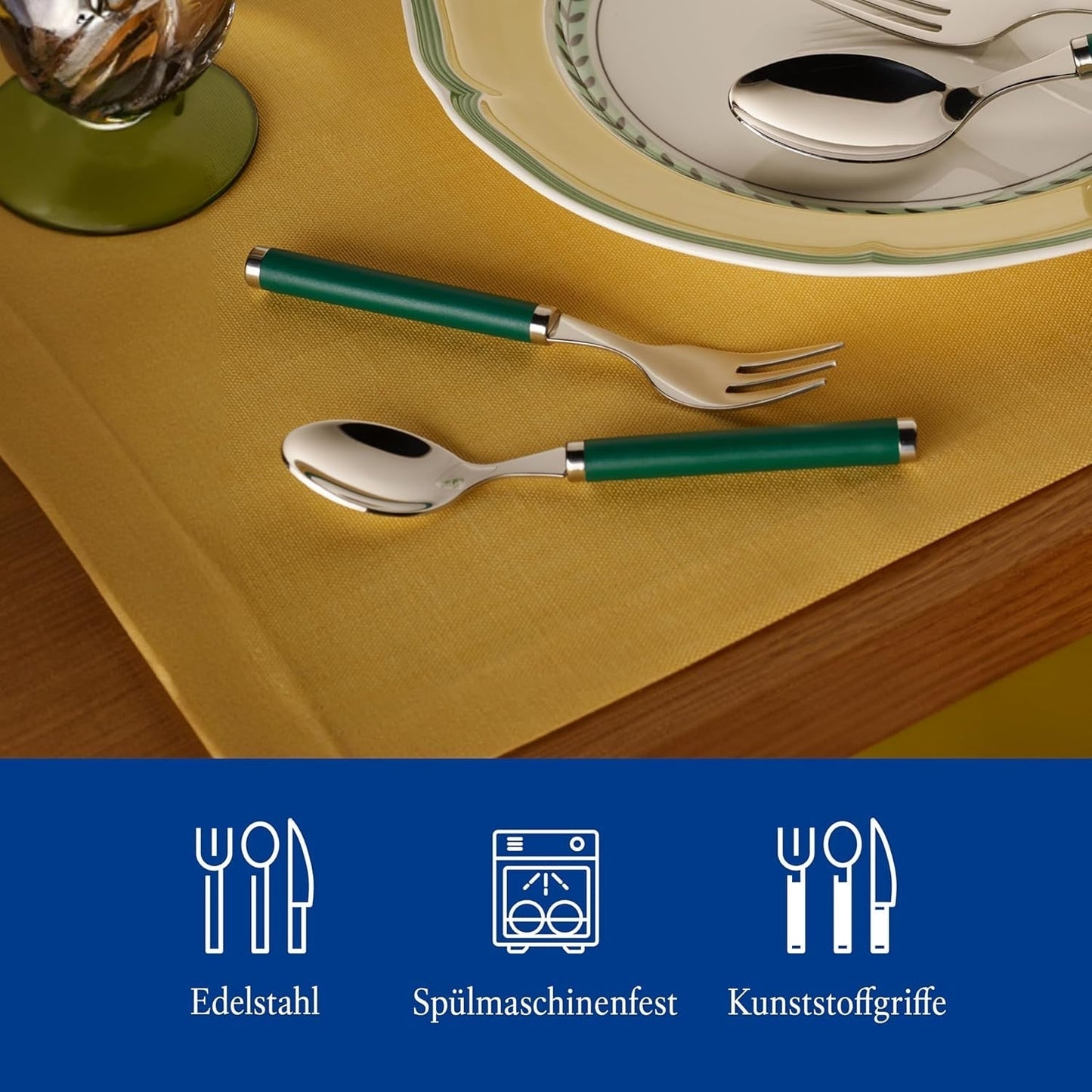 Villeroy & Boch - Set di posate Gioca! Green Garden, Cucina Naty Shop 30 pezzi