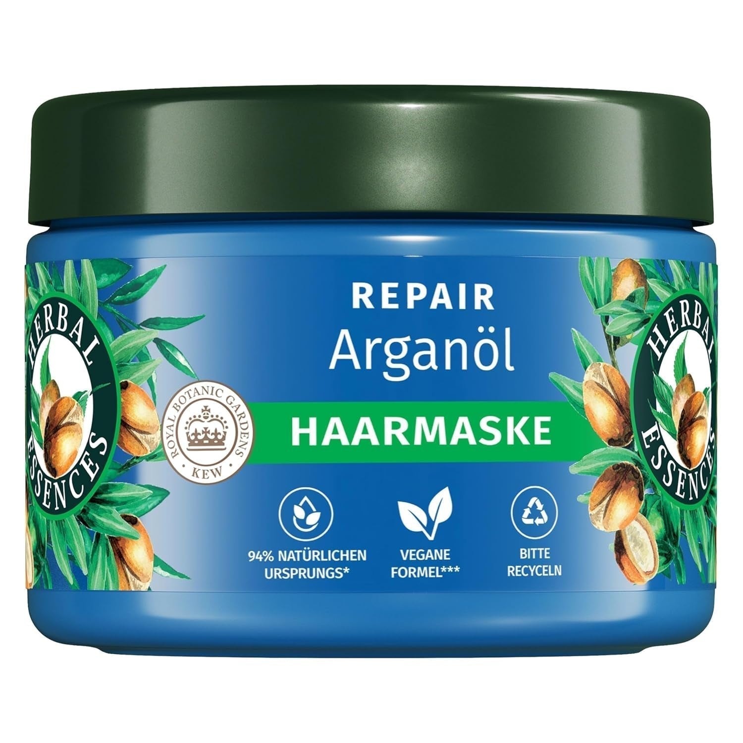 Herbal Essences Maschera riparatrice per capelli con olio di argan 300ml. Dai capelli danneggiati ai capelli più lisci e lucenti. Terapia intensiva. Con ingredienti di origine naturale. Vegan Naty Shop Hair Mask 300 Ml (1 confezione) Maschera per capelli