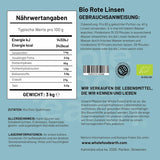 Wholefood Earth Lenticchie rosse spezzate biologiche 3 kg Non OGM Vegano Alto in fibre Alto in proteine ​​Da agricoltura biologica certificata