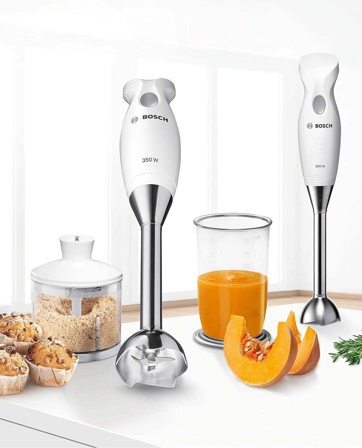 Haushaltsgeräte MSM6B500 Robot da cucina, 350 W, Argento/Bianco Cucina Naty Shop