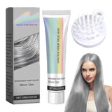Tintura Per Capelli Grigio Argento Crema Colorante Per Capelli Grigio Argento Naturale, Crema Colorante Per Capelli Grigio Grigio Argento, Crema Colorante Per Capelli Naturale Grigio Argento Tinta Per Capelli Grigia Per Tutti I Tipi Di Capelli Con 1 Massaggiatore Per Il Cuoio Capelluto (100ml) Naty Shop Tinture Per Capelli Default Title