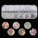Nail Art Strasssteine ​​​​1 Schachtel, Nail Charms, 12 Typen Weiße Perlen Für Nägel, Flatback Strass, Klein Edelstahl-Perlen, Nagel Deko, Nagel Zubehör