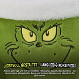 Cuscino Grinch - Cuscino per la Schiena per Letto e Divano, Supporto per la Schiena con Braccioli, Cuscino da Lettura per Schiena, Collo e Testa, Verde, 40 x 38 cm