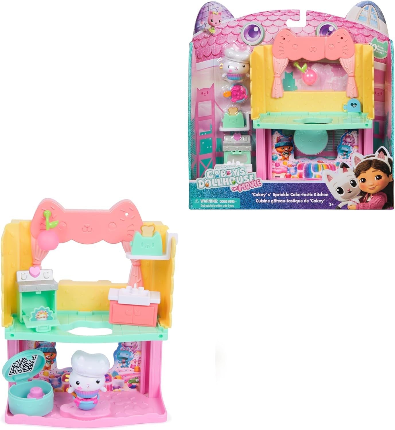 DREAMWORKS GABBY'S DOLLS HOUSE: THE MOVIE - Sala del portale La cucina cosparsa di zucchero di Kuchi con personaggio e accessori, dai 3 anni in su