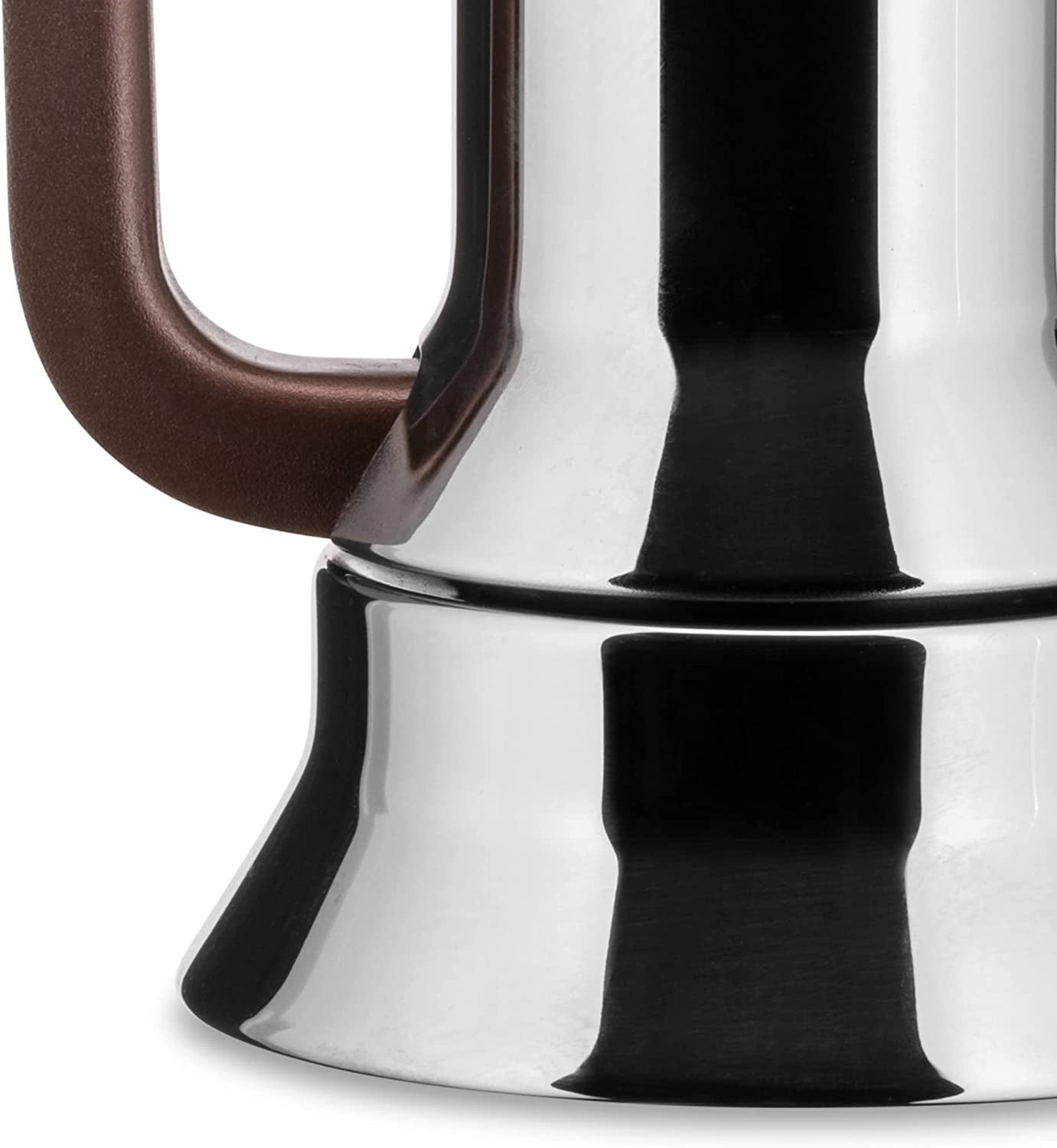 Alessi 9090/6 Espresso con 6 tazze per induzione, acciaio inossidabile, argento, 15,5 x 13,5 x 27 cm