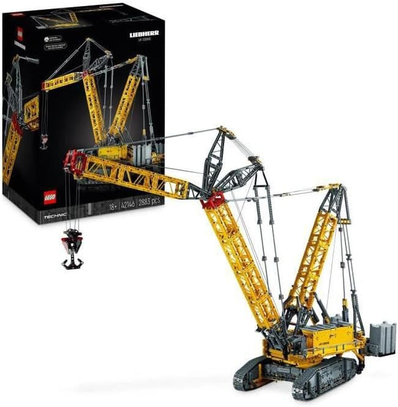 LEGO Technic Liebherr LR 13000 Set gru cingolata, costruisci il miglior modello di veicolo da costruzione telecomandato con app Control+, gru con sistema di verricello e braccio di sollevamento, kit modello grande per adulti 42146 Besuche Den LEGO-Store