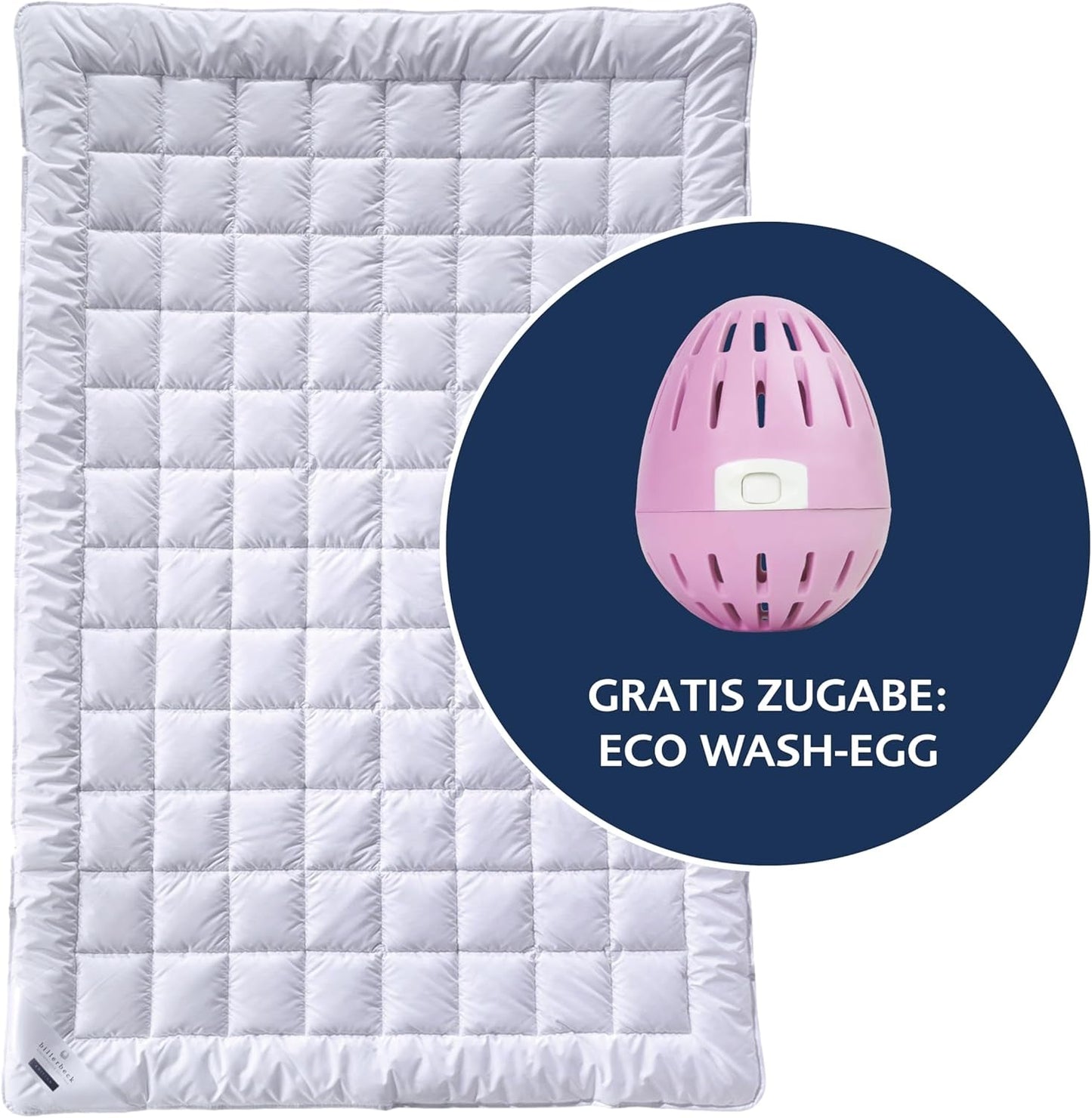 Trapunta Billerbeck E22 Wash-Star UNO - trapunta per tutte le stagioni - 135 X 200 cm - trapunta in fibra - Magicfill® - fibre cave, 100% poliestere - con trapunte e trapunte Eco Wash-Egg Naty Shop Summer light (Sl) 135 X 200 Cm