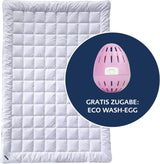 Trapunta Billerbeck E22 Wash-Star UNO - trapunta per tutte le stagioni - 135 X 200 cm - trapunta in fibra - Magicfill® - fibre cave, 100% poliestere - con trapunte e trapunte Eco Wash-Egg Naty Shop Summer light (Sl) 135 X 200 Cm