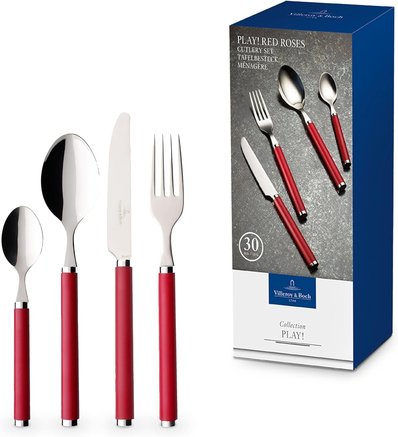 Villeroy & Boch – Gioca! Set posate Rose Rosse 30 pezzi Kitchen Naty Shop