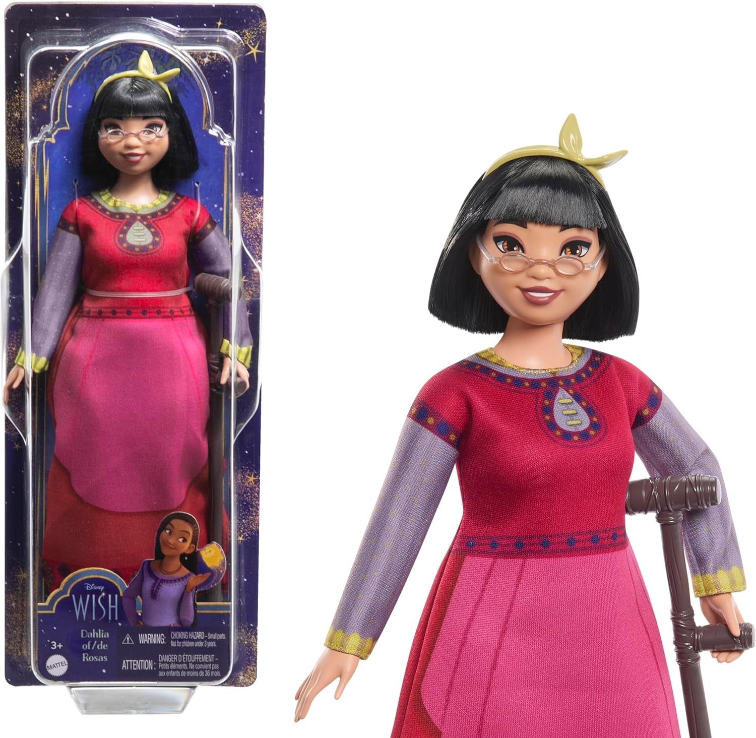 Mattel Disney Wish Dahlia of Rosas bambola e accessori, bambola alla moda articolata, HPX24