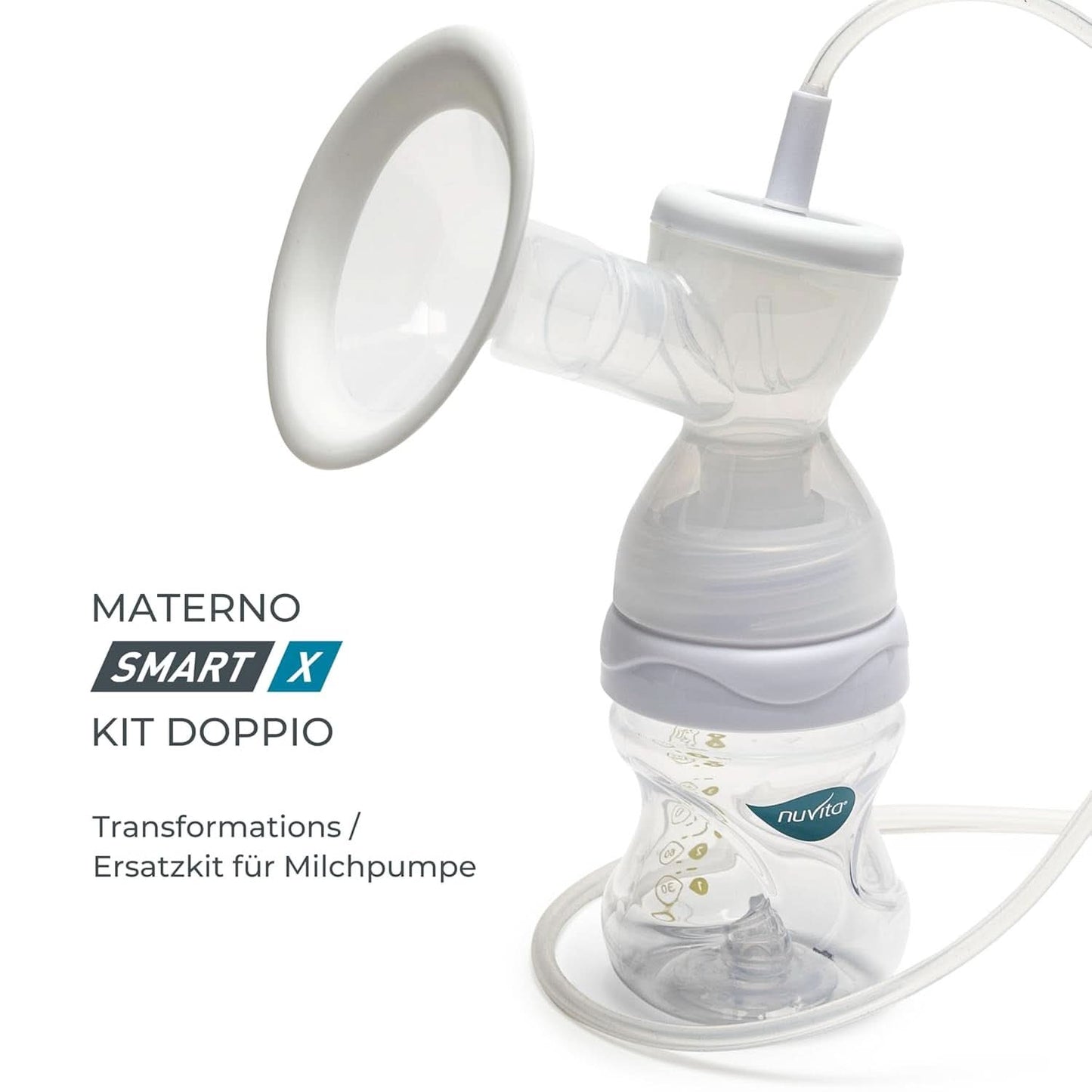 Set pompa doppia Nuvita Efficient per Materno Smart X - 1287KDX | Set completo di accessori, biberon anticoliche approvato da Aio Accesorii Hrana si Alattare Bebe Naty Shop