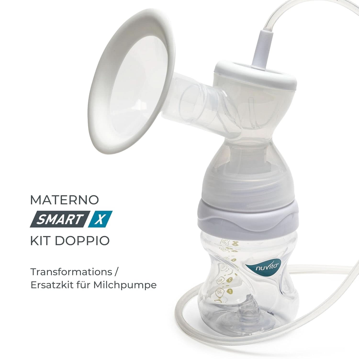Set pompa doppia Nuvita Efficient per Materno Smart X - 1287KDX | Set completo di accessori, biberon anticoliche approvato da Aio Accesorii Hrana si Alattare Bebe Naty Shop