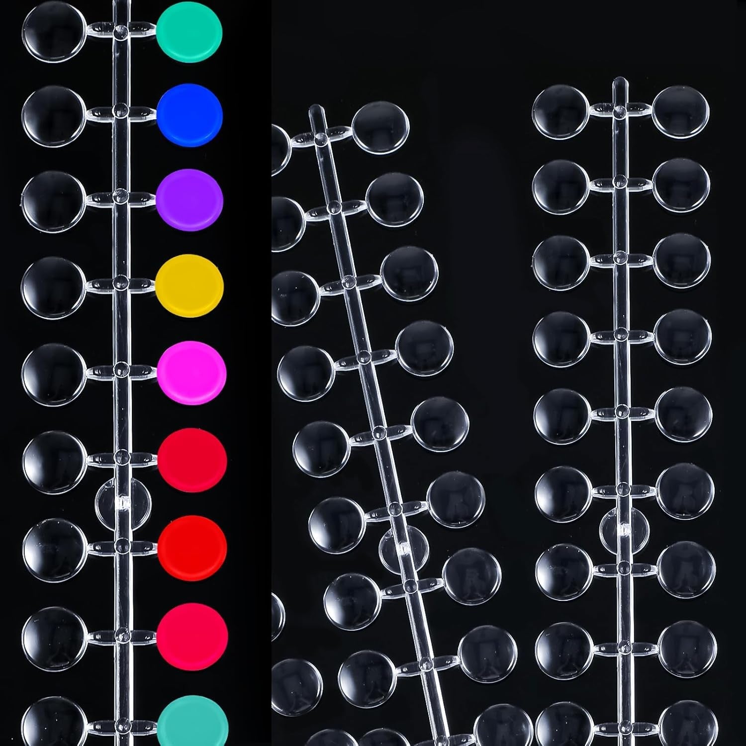 240 Stück Nagel Display Punkt Farbpunkte,Nail Art Display trasparente,Nagellack Displays Rund Für Nagelstudio und Anfänger,Diy Nail Art Nagelstudios