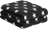 DREAMSCENE comoda coperta soffice coperta coperta in pile - coperta da soggiorno calda invernale morbida, coperta per divano, coperta per divano, morbida coperta per bambini, soggiorno e morbide coperte 120X150 cm, coperta per divano stelle grigie Letti e coperte Besuche den DREAMSCENE-Store Bianco e nero 120 X 150 cm