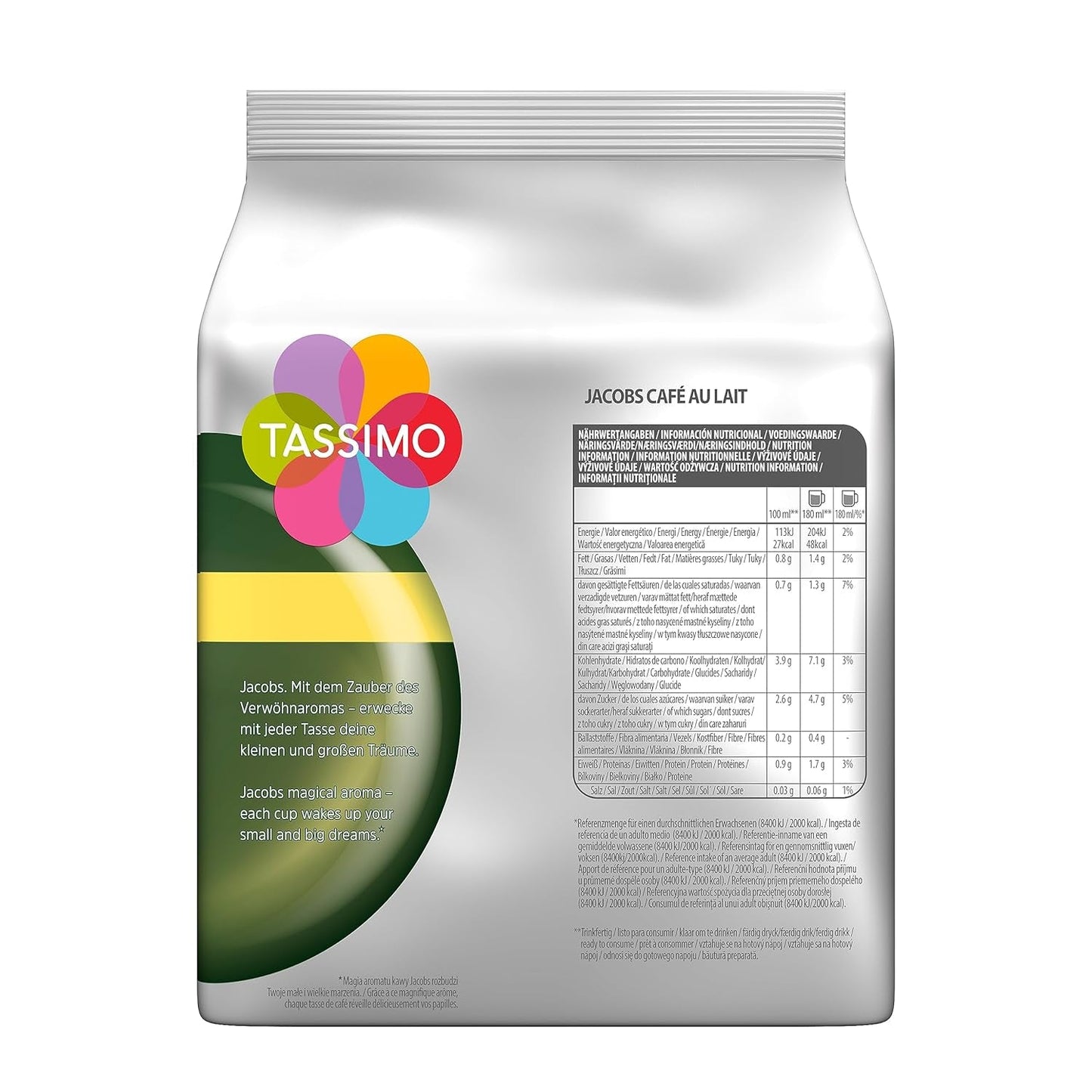 Tassimo Kapseln Jacobs Café au Lait, 5 x 16 cialde, 80 Kaffeekapseln