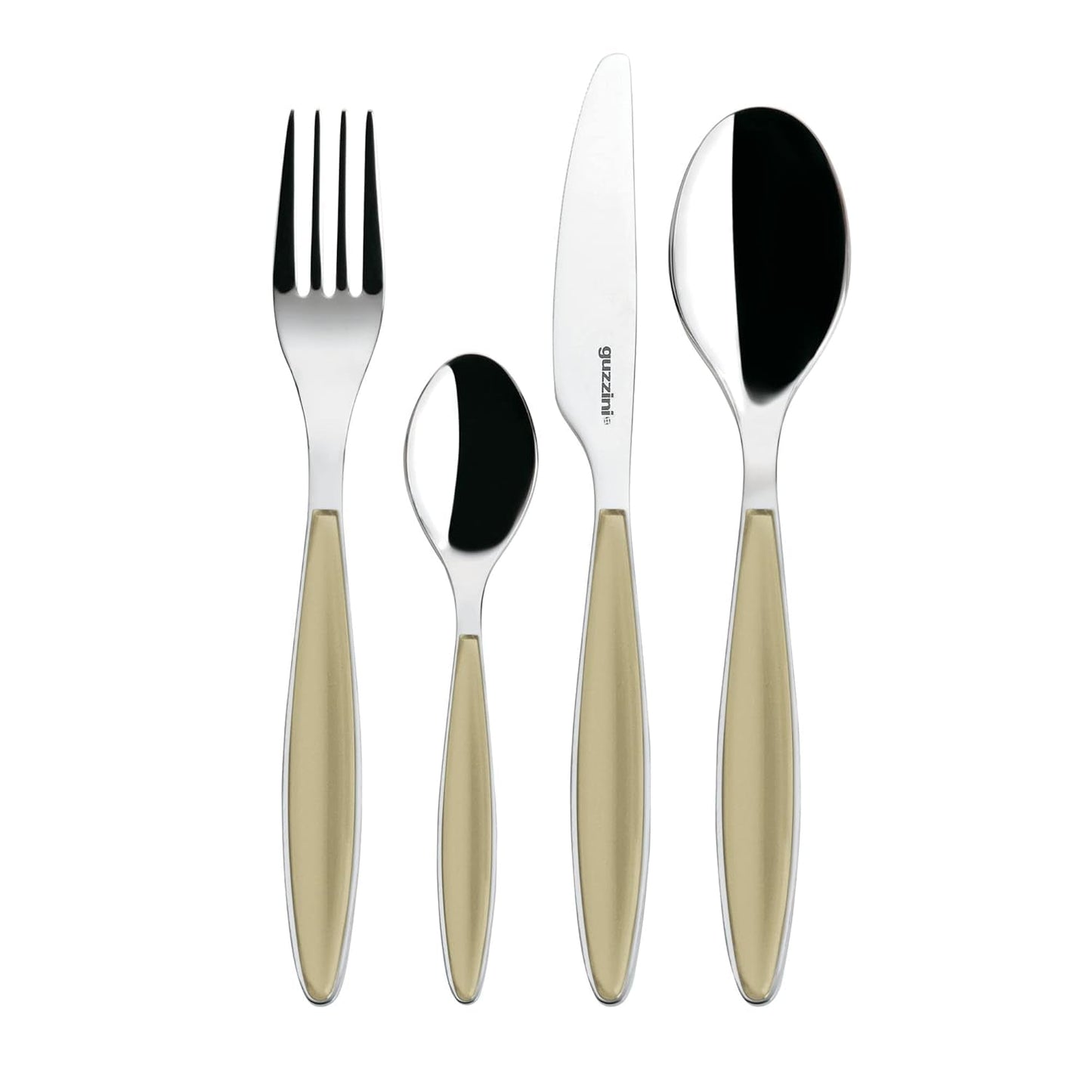 Guzzini - Feeling, set posate 24 pezzi - Colore Sabbia Cucina Naty Shop
