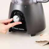 Robot da cucina Russell Hobbs [frullatore/tritaverdure/frullatore da tavolo/tritatutto/frullatore] robot da cucina (impastare, mescolare e affettare), carbone opaco Kitchen Naty Shop