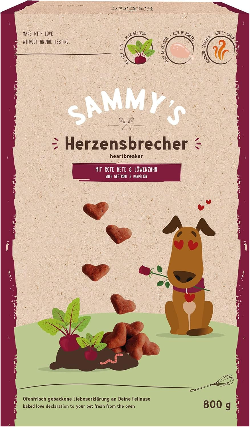 Monete di muesli di Sammy | Snack croccanti al forno per cani | 5 monete di muesli ai cereali per il tuo grande amico peloso (30 kg+) | 1 chilogrammo