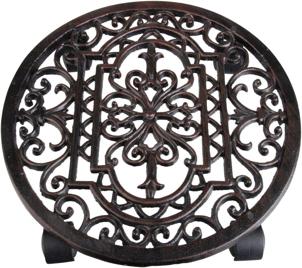 Supporto per piante, supporto per fiori in stile antico, rotondo, diametro ca. 29 cm
