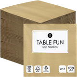 Tovaglioli morbidi bianchi Table Kind 100 sfusi, tovaglioli di alta qualità per feste, catering e uso quotidiano, FSC, sostenibili e riciclabili, Made in EU | 2Veli | 33cm