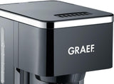 GRAEF. Macchina per caffè espresso con filtro FK402 Nera, 1,25 L, funzione di mantenimento in caldo, timer, funzione di pre-infusione, testa di infusione per uno sviluppo ottimale del sapore, facile da usare